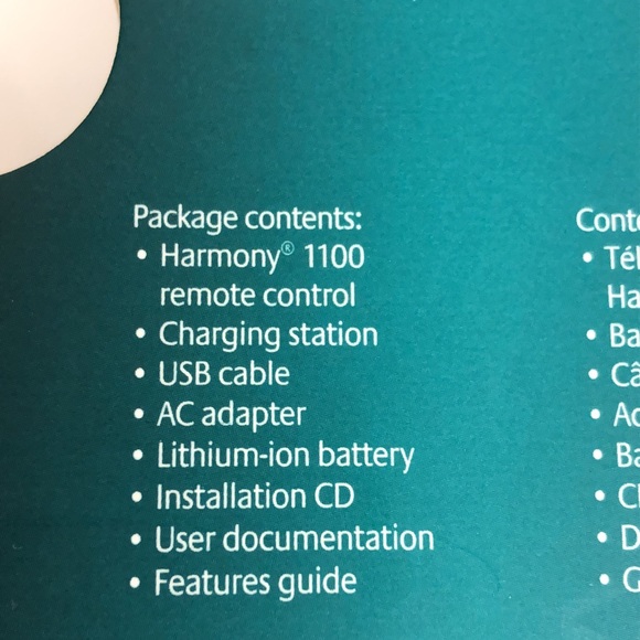 Logitech Harmony 1100 Touch Screen Universal Remote - Picture 7 of 17